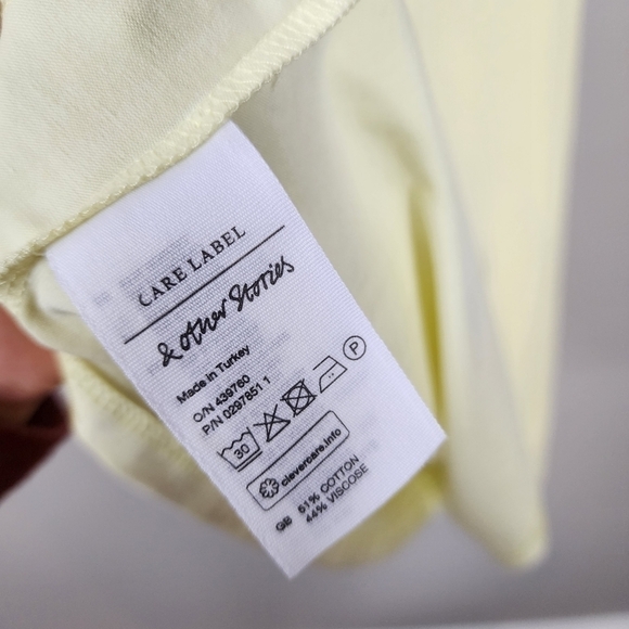 & other stories stretchy yellow mini dress, size 6, nwt - Picture 6 of 6